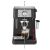 DeLonghi Stilosa EC260.BK eszpresszó kávéfőző állítható csészemagassággal, szaggatott vonalakkal és nyilakkal kiemelve fehér háttér előtt