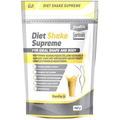 JutaVit Diet Shake Supreme Vanília, 702g, vanília ízű diétás shake súlykontrollhoz - Egészségügyi eszköz