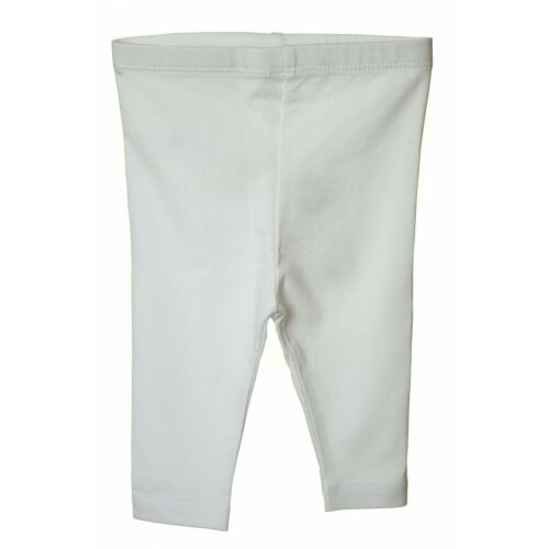Grain de blé fehér bébi lány leggings, elölnézet fehér háttérrel, 59 cm, puha pamut és elasztán anyagból - Gyerek leggings