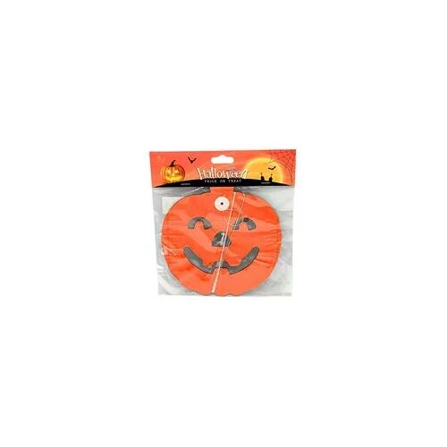 Papír tök girland narancssárga 3m Halloween dekorációhoz, csomagolva - Halloweeni dekoráció