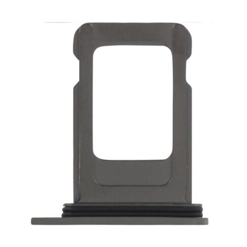 Sötétszürke GIGAPACK SIM kártyatálca iPhone 12 Pro Max és iPhone 12 Pro telefonokhoz, fehér háttér előtt. - Telefon alkatrész
