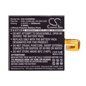 Cameron Sino CAT S50 Csere Akkumulátor - 3.8V 2600mAh Li-Polymer - Cat
