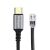 Közelkép a StarTech.com UR9-HEADSET-ADAPTER USB-C és RJ9 csatlakozóiról, fekete kábel