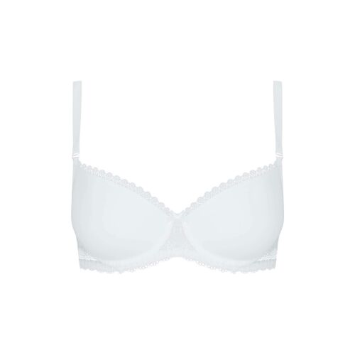 Kassidy 85C Push-Up Melltartó az Esotiqtól, fehér csipkés szegéllyel, elölnézet, sima háttér - Melltartó