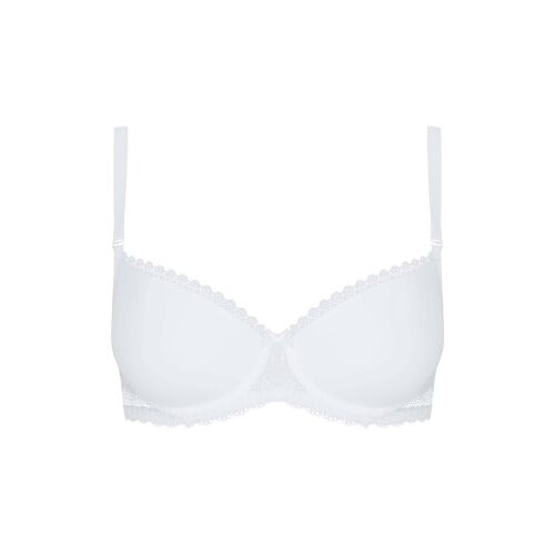 Kassidy Basic Push-Up Melltartó fehér színben, finom csipke részlettel, egyszínű háttéren - Melltartó