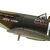 Közelkép a Corgi Supermarine Spitfire Mk.II Iron Maiden Aces High modellről, amely az 'Aces High' és 'Iron Maiden' matricákat mutatja