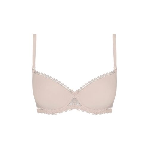 Kassidy Basic Push-Up Melltartó 70D bézs színben, finom csipke díszítéssel, fehér háttéren - Melltartó