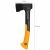 Fiskars X14 kemping fejsze XS méretekkel: 35.5 cm hosszúság, 13 cm fej szélesség, gallyazáshoz, aprításhoz és barkácsmunkákhoz