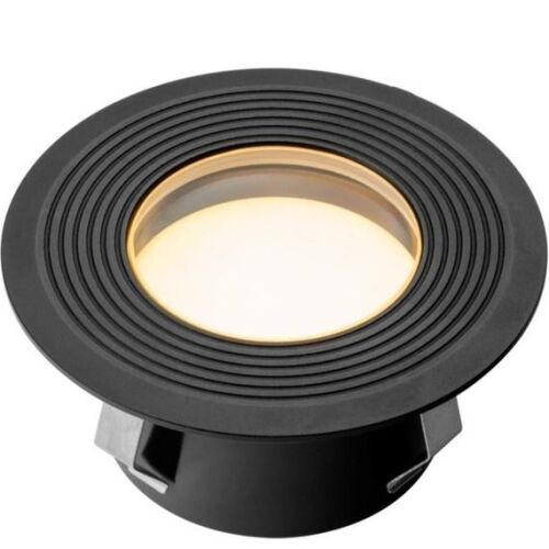 Lightpro Onyx 90 RA antracit süllyesztett LED spotlámpa, 3/4 nézet fehér háttéren - Süllyesztett lámpa
