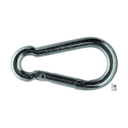 Karabiner rugós 50 rugós karabiner, ezüst fém, egy darab - Karabíner