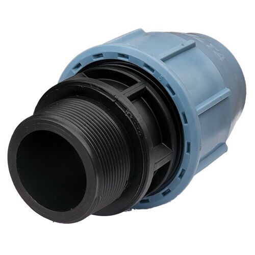 Unidelta KPE átmenet 90x3 hüvelyk külső menettel ivóvízhez, öntözéshez, távközléshez, max. 16 bar nyomásig - KPE idom