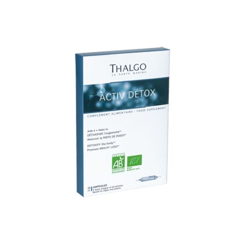 Thalgo Activ Detox étrend-kiegészítő doboz, 10x10ml ampullák testtisztításhoz és fogyókúra támogatásához - Gyógyászat