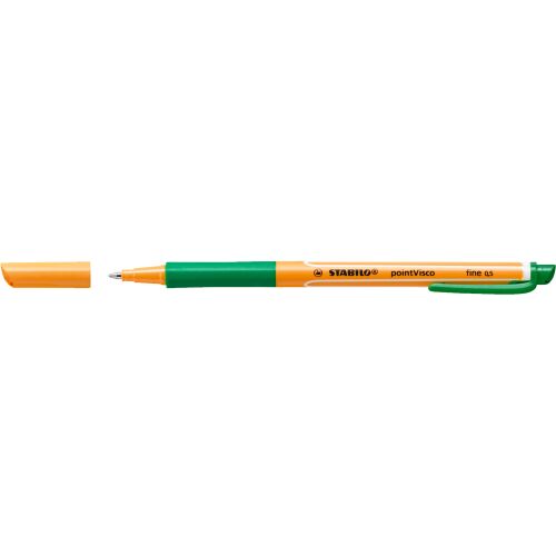 Rollertoll, 0,5 mm, STABILO "PointVisco", zöld 177022488 - Rostirón és tűfilc