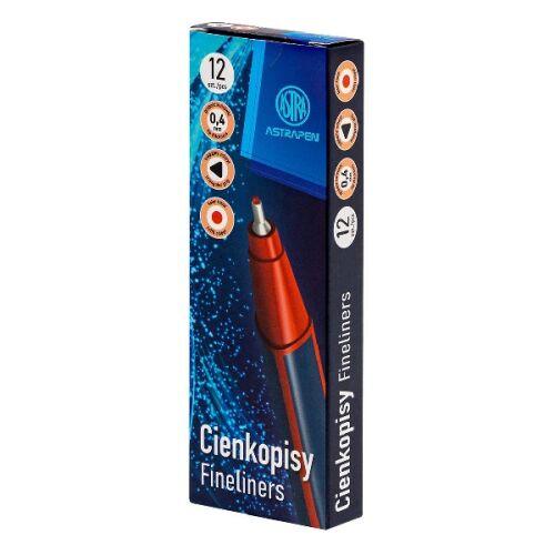 Tűfilc ASTRA PEN 0,4 mm piros 177031276 - Rostirón és tűfilc