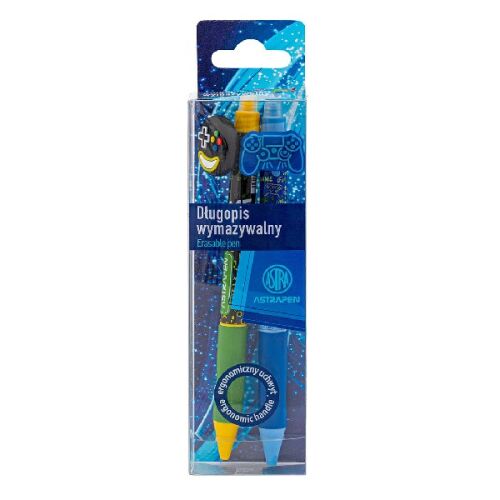 Golyóstoll ASTRA PEN radírozható gamer 0,5 mm 2 db/bliszter 177031341 - Írószer