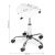 Állítható fehér nyeregüléses guruló munkaszék 45-60 cm, PVC bőr 177046201