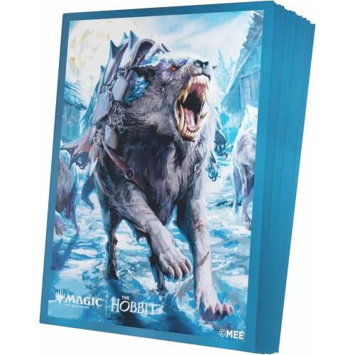 Gamegenic Magic The Gathering A Hobbit prémium művészeti kártyatartók, melyen egy vicsorgó fehér farkas teremtmény látható, prémium kártyavédő MTG Commander paklikhoz és gyűjtői kártyákhoz. - Kártyajáték
