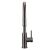 Oldalnézet az Amor grafit konyhai csaptelepről, bemutatva egykaros kialakítását és az integrált kihúzható szórófejet.