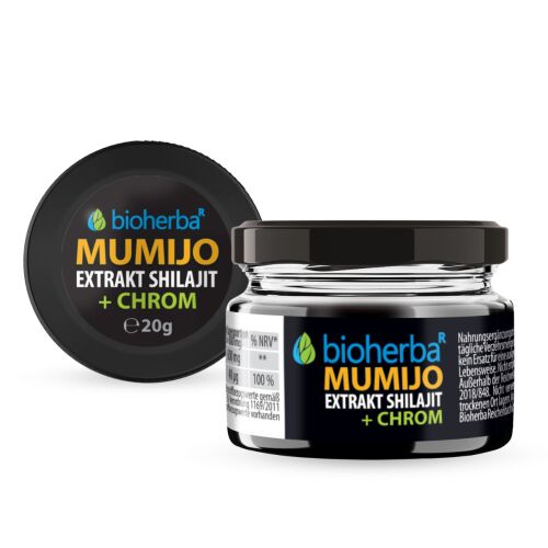 Mumio Shilajit kivonat krómmal - 20 g - Bioherba 177108961 - Étrendkiegészítő