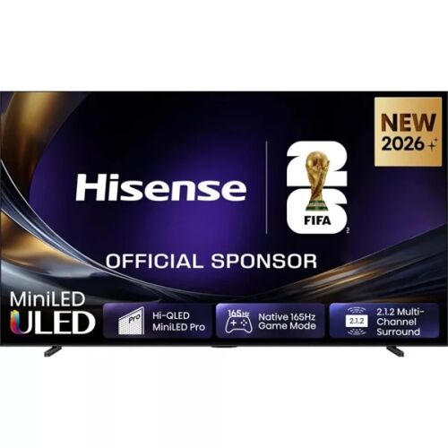 Hisense 100U7S PRO 4K UHD Smart MiniLED TV ULED MiniLED Pro technológiával, 165Hz natív játékmóddal és 2.1.2 többcsatornás térhatású hangzással, FIFA Hivatalos Szponzor márkajelzéssel - Televízió