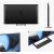 Hátsó és oldalsó nézet a Hisense 65U7SE 65 colos 4K UHD okos MiniLED TV-ről, kiemelve karcsú profilját és állvány kialakítását.