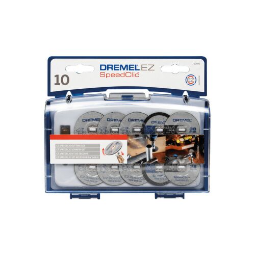 Bosch SpeedClic 10 darabos fém- és műanyag vágókorong készlet Dremel EZ SpeedClic tüskével, 38 mm - Vágókorong