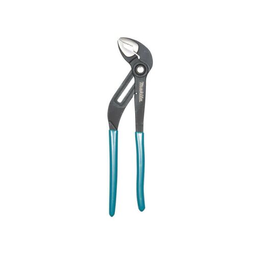 Makita 300mm-es vípumpa fogó V-alakú pofákkal és kék csúszásgátló markolattal, fehér háttéren 