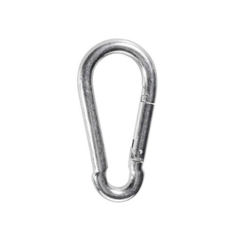 Horganyzott karabíner 8x80mm, egy darab fehér háttéren, oldalnézetben a rugós kapuval. - Karabíner