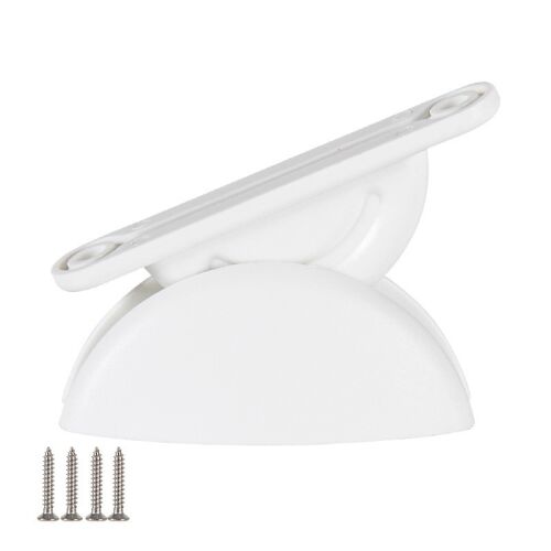 Zárhatároló retesz kampó ütköző kerek FEHÉR ajtó INOX csavarok 177220595 - Ajtóütköző