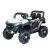 Baby Mix Space Elektromos Buggy, fehér és fekete, 4x4 gyerekeknek, enyhén ferde elölnézet az ülésekkel