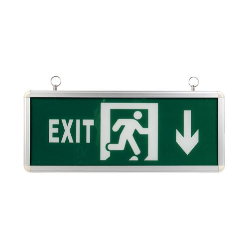 EXIT vészvilágító lámpatest 3W 2h kétoldalas EXIT fekete-zöld 177308013 - Vészvilágítás