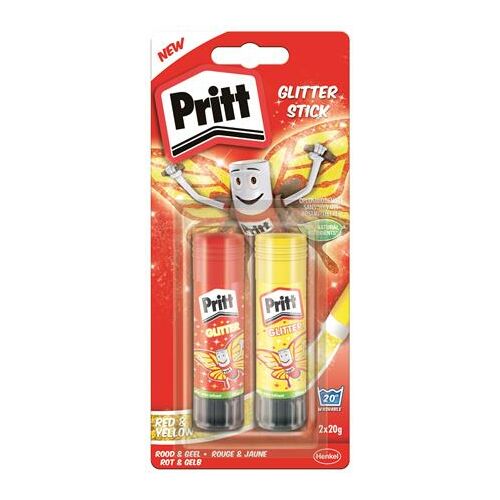 Ragasztóstift, 2x20 g, glitteres, HENKEL "Pritt" 177326349 - Ragasztó stift