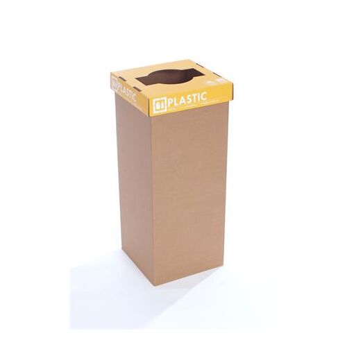 Szelektív hulladékgyűjtő, újrahasznosított, angol felirat, 60 l, RECOBIN "Office", sárga 177334315 - Hulladéktároló