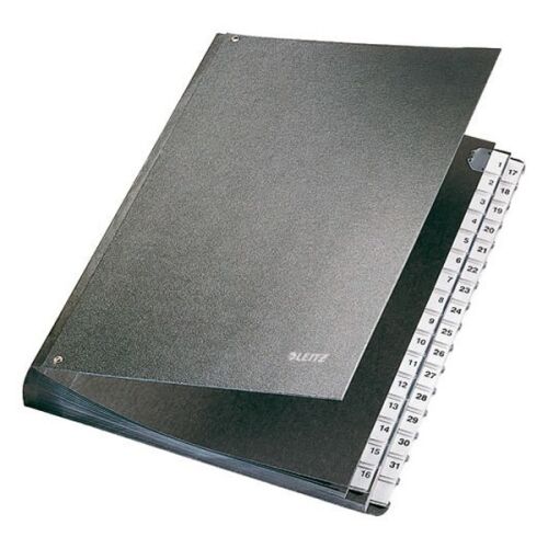 Előrendező, A4, 1-31, karton, LEITZ, fekete 177344073 - Iratrendezés