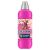 Coccolino Tiare Flower és Red Fruits öblítő, 925ml-es flakon, rózsaszín címkével, macival és fehér tiare virágokkal