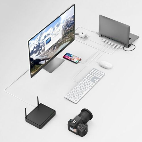 Hama 200103 ezüst USB 3.1 Type-C 9in1 HUB (USB 3.1, HDMI, LAN, USB-C, PD, SD) 177382340 - Dokkoló állomás