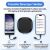 Infografika, amely a felvételek közvetlen átvitelét mutatja a Mini Reportofon hangrögzítőről Android és iPhone okostelefonokra USB-C-n keresztül, mellékelt OTG adapterekkel.