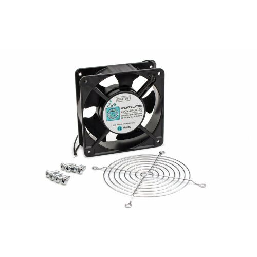 Készlet: DN-FAN120S ventilátor, DN-FAN120/GR fémház, DN-FAN-M4.8 csavar - 8 db DN-FAN120S-KIT