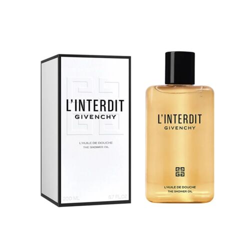 Givenchy L'Interdit bőrpuhító tusfürdő olaj minden bőrtípusra, 200 ml, fehér csomagolással - Tusfürdő