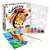 Colorizzy paint by numbers kit, lion and giraffe, Sentosphere SA4500, showing the contents of the kit