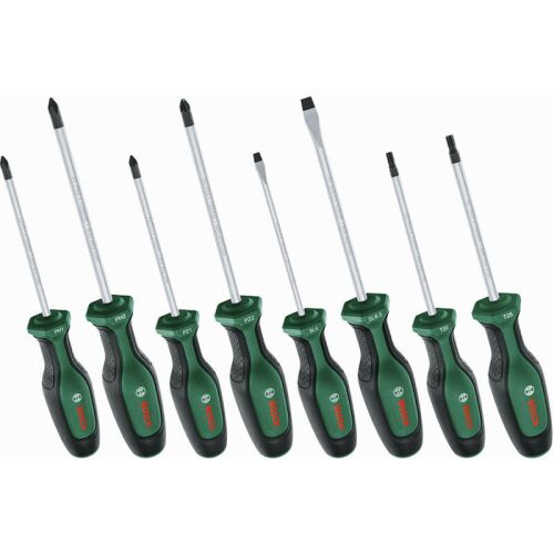 Bosch 8 darabos csavarhúzó készlet különböző PH, PZ, SL és TX csavarhúzókkal elektromos és otthoni javításokhoz - Szerszámkészlet