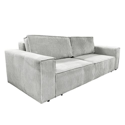 HARPERA BIG SOFA kihúzható heverő, világosszürke szövet, szögből nézve, modern dizájn - Bútor
