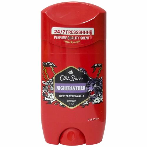 Old Spice Nightpanther izzadásgátló rúd, 65ml, piros csomagolás párduc grafikával, citrus vanília illat, 24/7 frissesség - Dezodor
