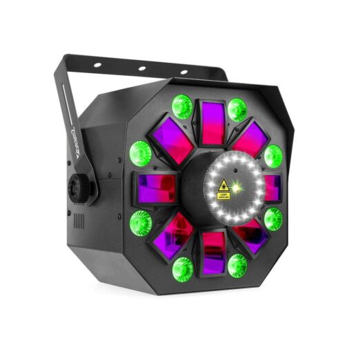 BeamZ Multibox LED effekt, 4-in-1 effekt Derby-Par-lézer-Stroboszkóp, DMX 177687140 - Színpadi felszerelés