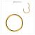 PIERCING Clicker fülbevaló Arany Titán Helix Lebeny 1.0/6 mm 177693912
