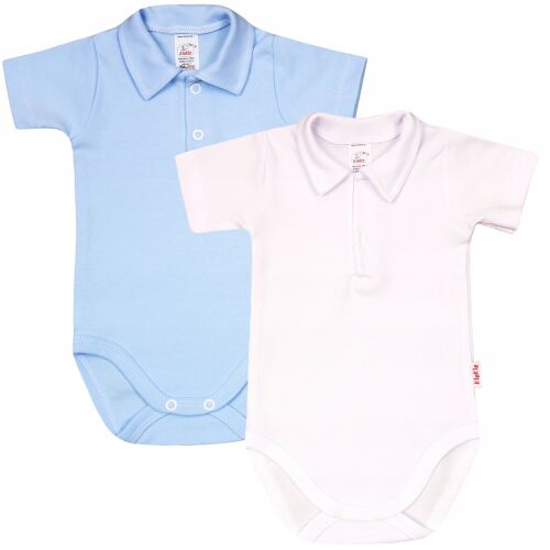 Body KR COLLAR Polo 2PACK Fehér + B r 62 KLEKLE 177714178 - Gyerek body