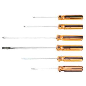 6 piece screwdriver set, includes flathead and Phillips screwdrivers - Hand tool