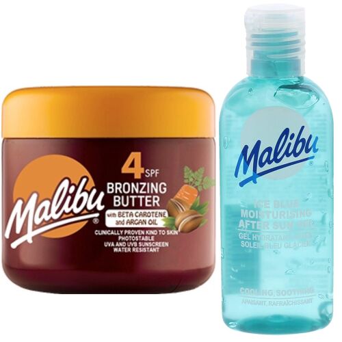 Malibu SPF4 barnulásgyorsító + napozás utáni gél 100 ml Szett 177763105 - Testápolási csomag