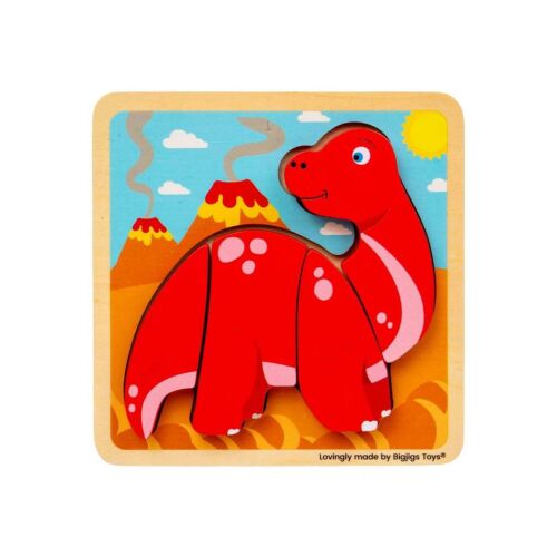 Bigjigs fa forma kirakós Diplodocusz - 4 darabos 177790279 - Baba puzzle