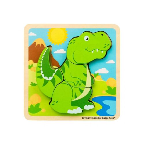 Bigjigs fa forma kirakó T-Rex - 4 darabos 177790284 - Baba puzzle
